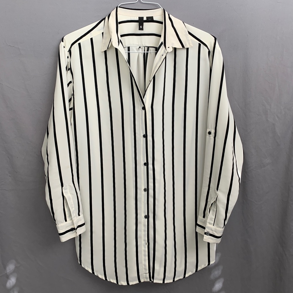 H&M silky striped top